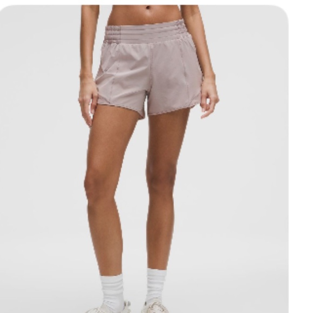 Lululemon Mauve Grey Hotty Hot shorts 8